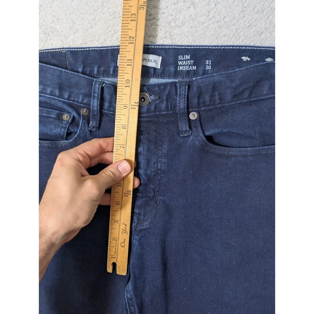 Banana Republic Jeans Mens 31/30‎ Dark Blue Luxe Traveler Slim Stretch